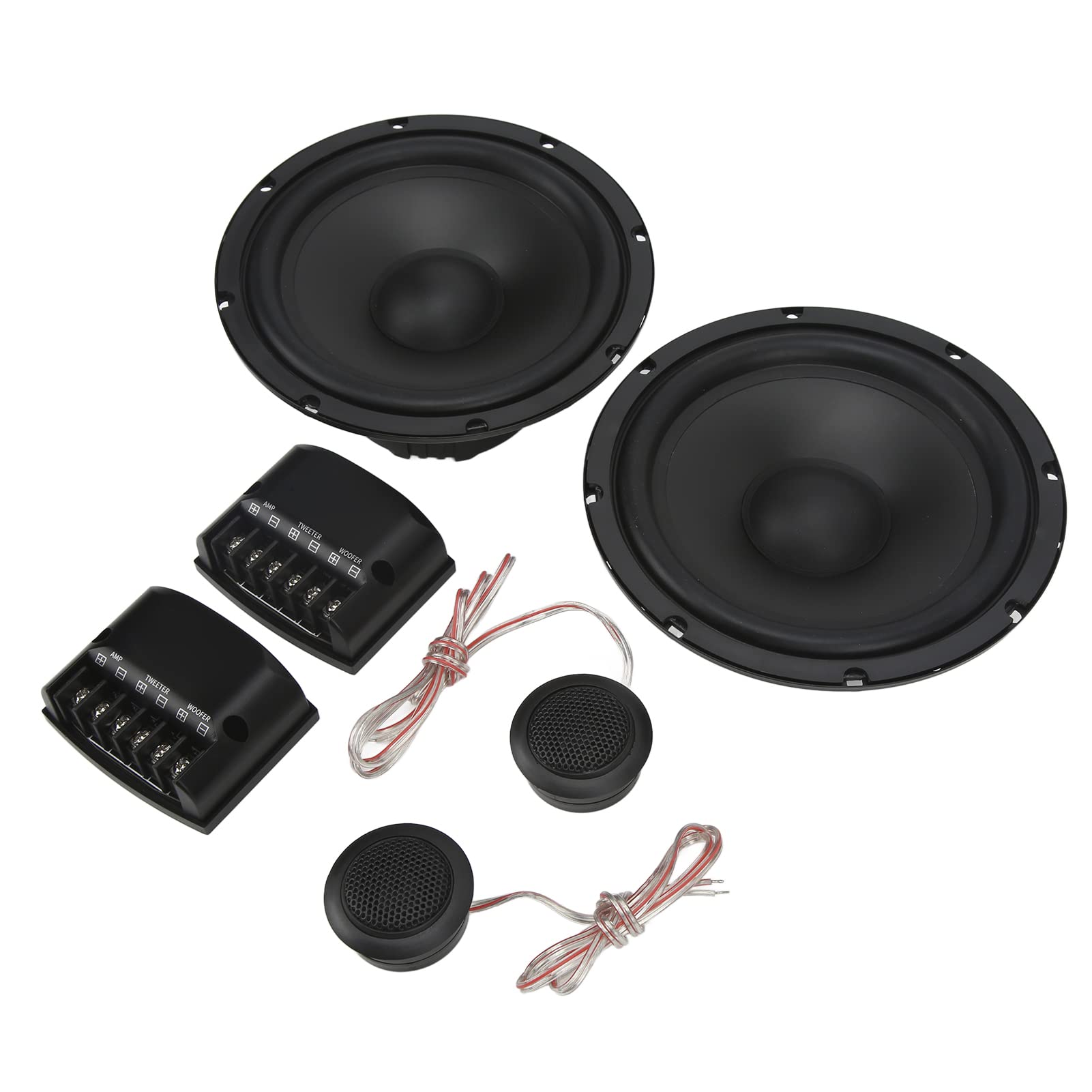 Qqmora Głośniki Wysokotonowe Jasny Dźwięk Wysokiej Częstotliwości 400 W do Samochodowych Systemów Audio 2 Sztuki Metalowa Konstrukcja