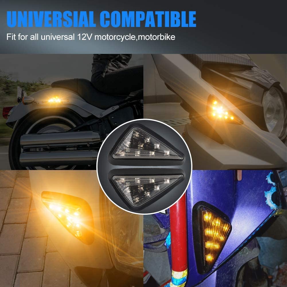 Amazon | X-STYLE バイク ウインカー LED 黄 埋め込み ターンシグナル