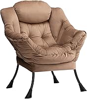 Vista 13 de HollyHOME - Silla perezosa con otomano plegable, sillón de ocio acentuado y cómodo, taburete plegable con reposapiés, sofá de ocio y silla