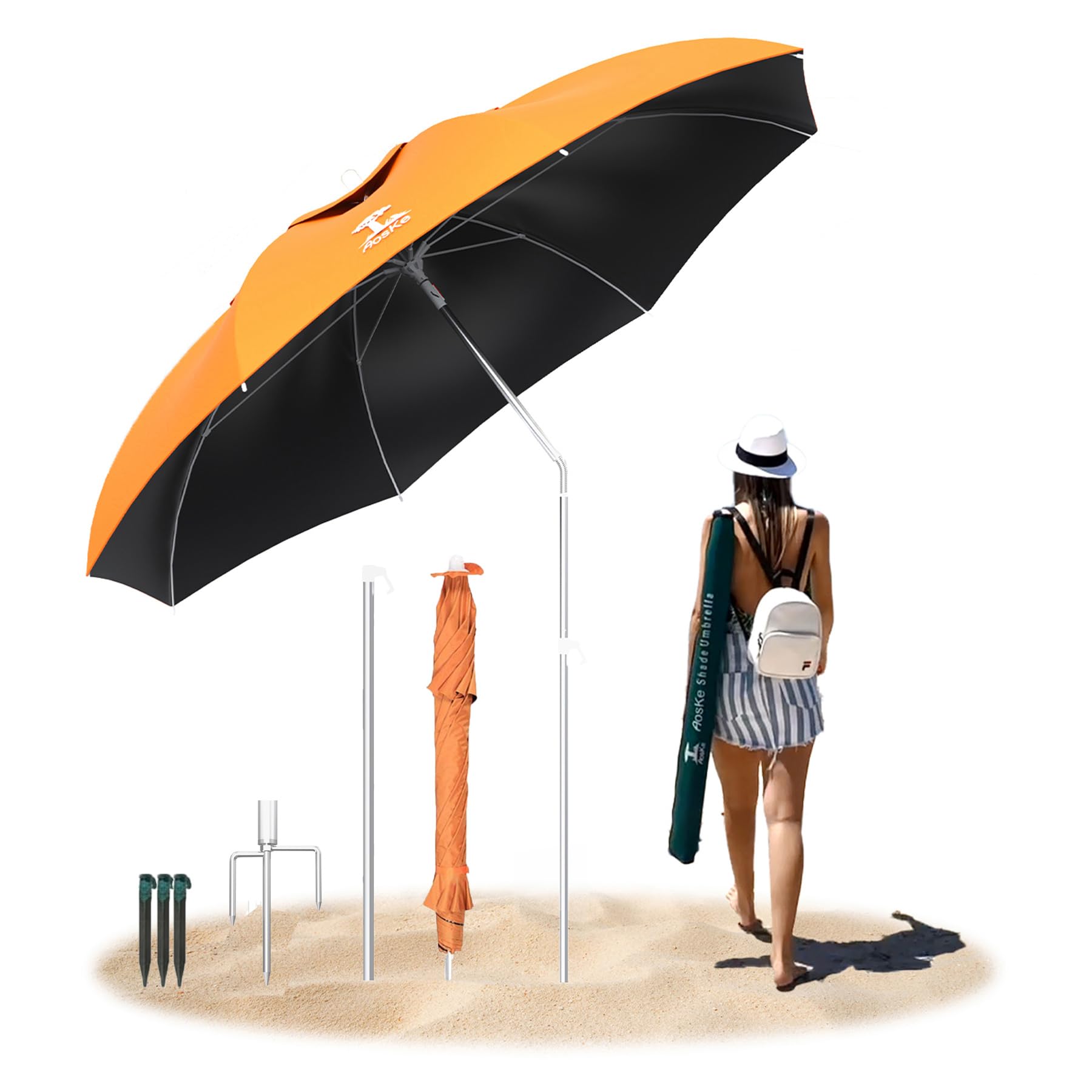 7ft Beach Umbrella Portable