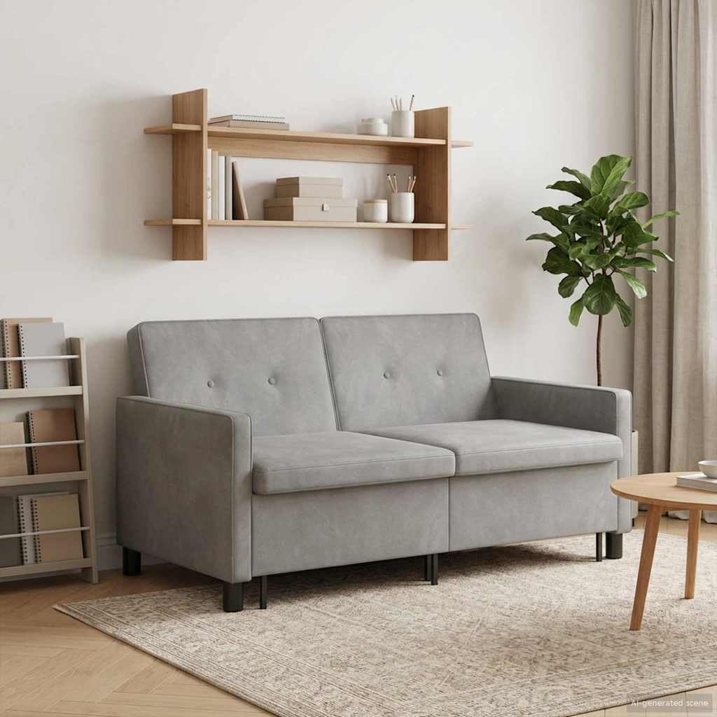Schlafsofa hellgrün aus Stoff 154 cm