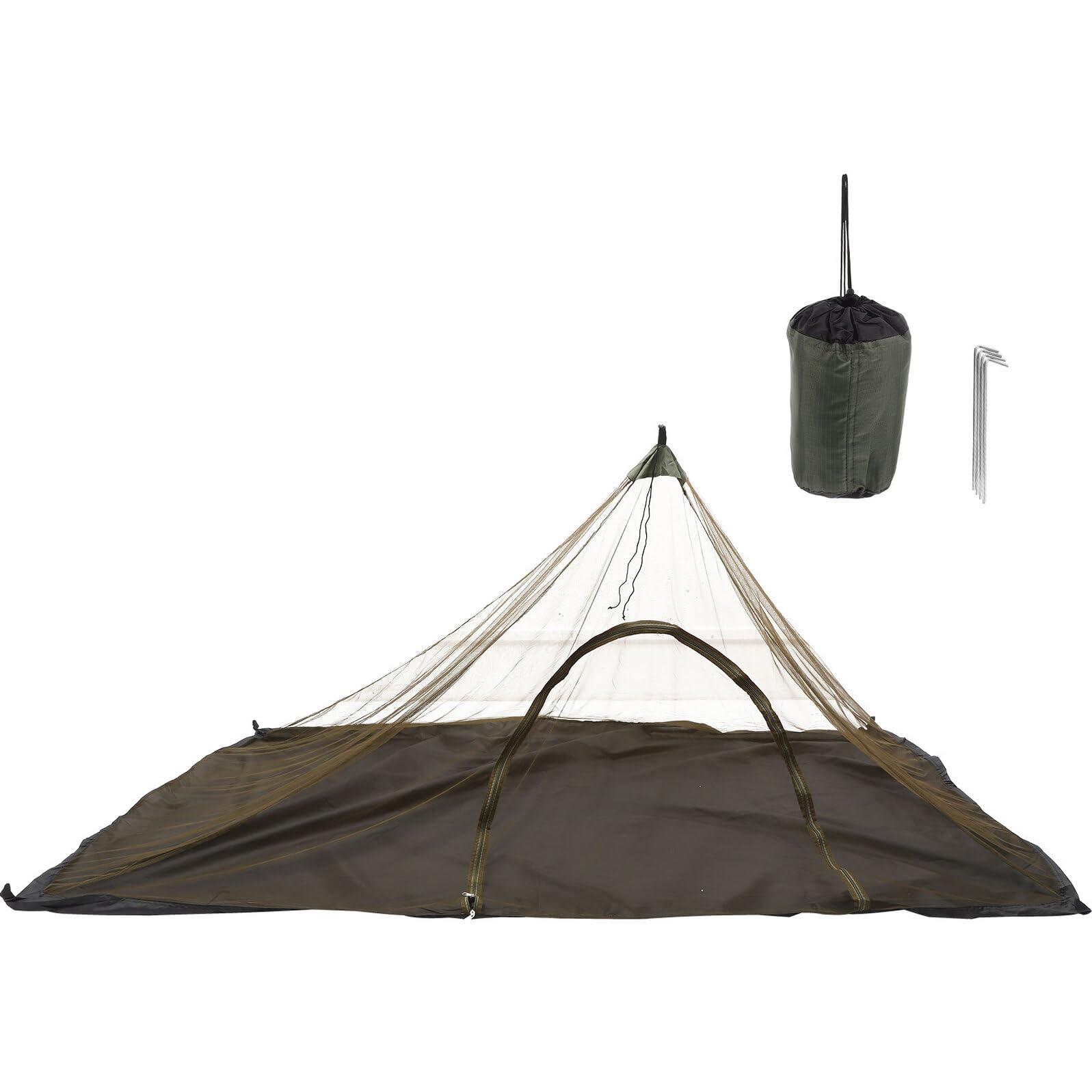 Yardenfun Mosquitera de Camping Individual con Malla Fina para Senderismo y Ligera y Portátil con de Fijación Fácil Instalación para Exteriores