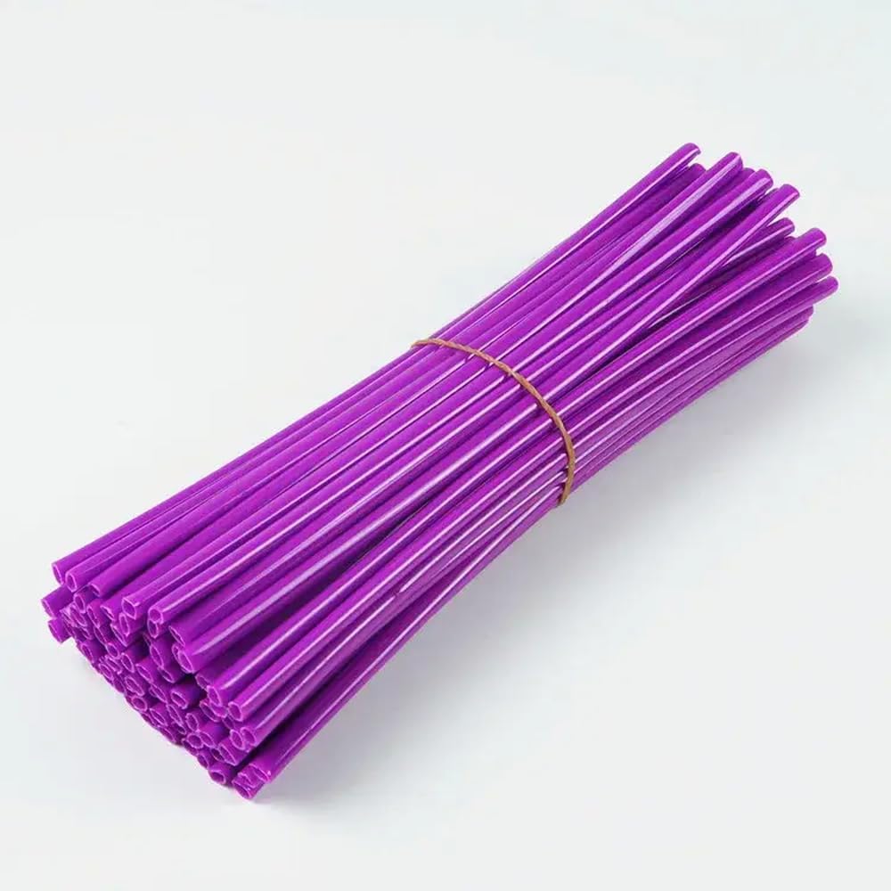 36 Pieces Per Bag Universal Off-Road Motorcycle Spoke Sleeves Decorative Steel Wire Hub Spokes Compatible with Mountain Bikes and Dirt Bikes(Purple)