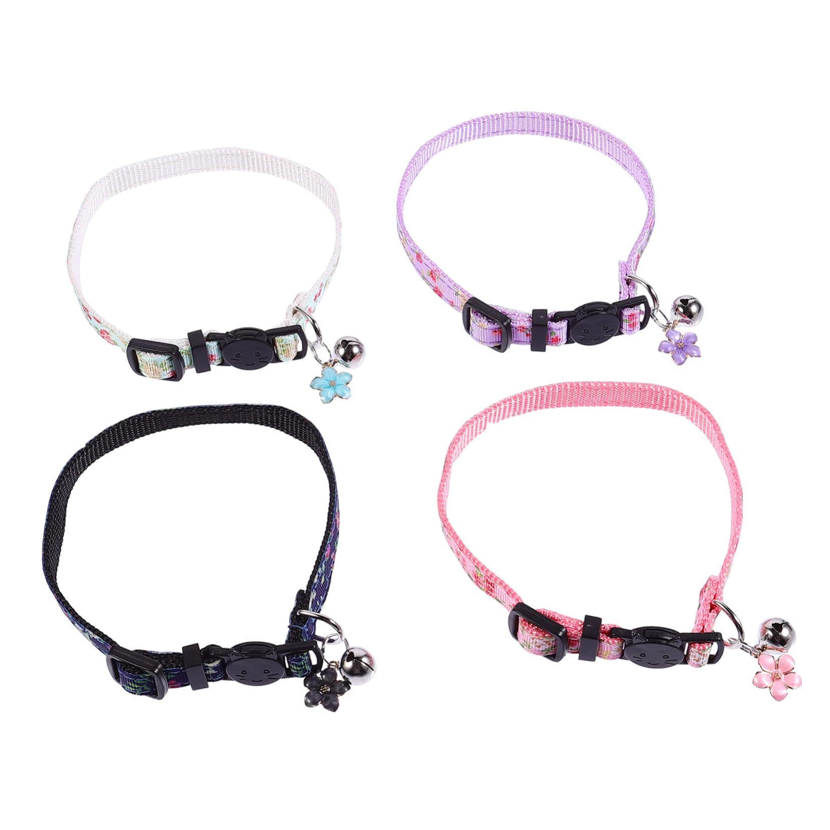 Toddmomy 12 Piezas Collar de Gato Lazos para Mascotas Collar de Mascota Perro a Necklace es Floral para Mascotas de Campana para Gatito Cuello Cuerda Nylon