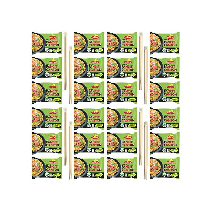 Buy BWS Bamboo Chopsticks (8 Pairs) + Lucky Me! Pancit Canton (24Pack