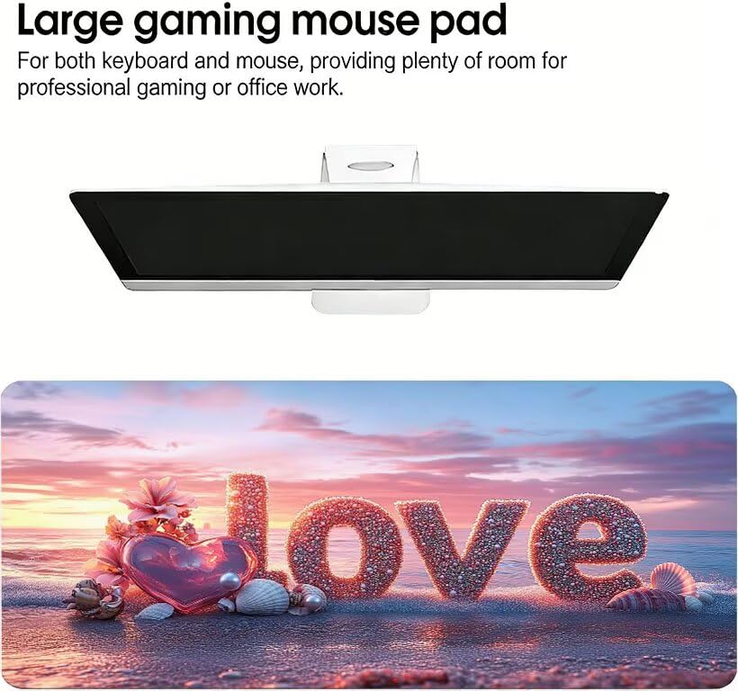 Podkładka pod mysz do gier MerFantazyjna podkładka pod mysz XXL 1400 x 600 x 3 mm Poprawa precyzji i szybkości, podkładka pod mysz do gier antypoślizgowa gumowa podstawa, do dekoracji Burea DZ-135