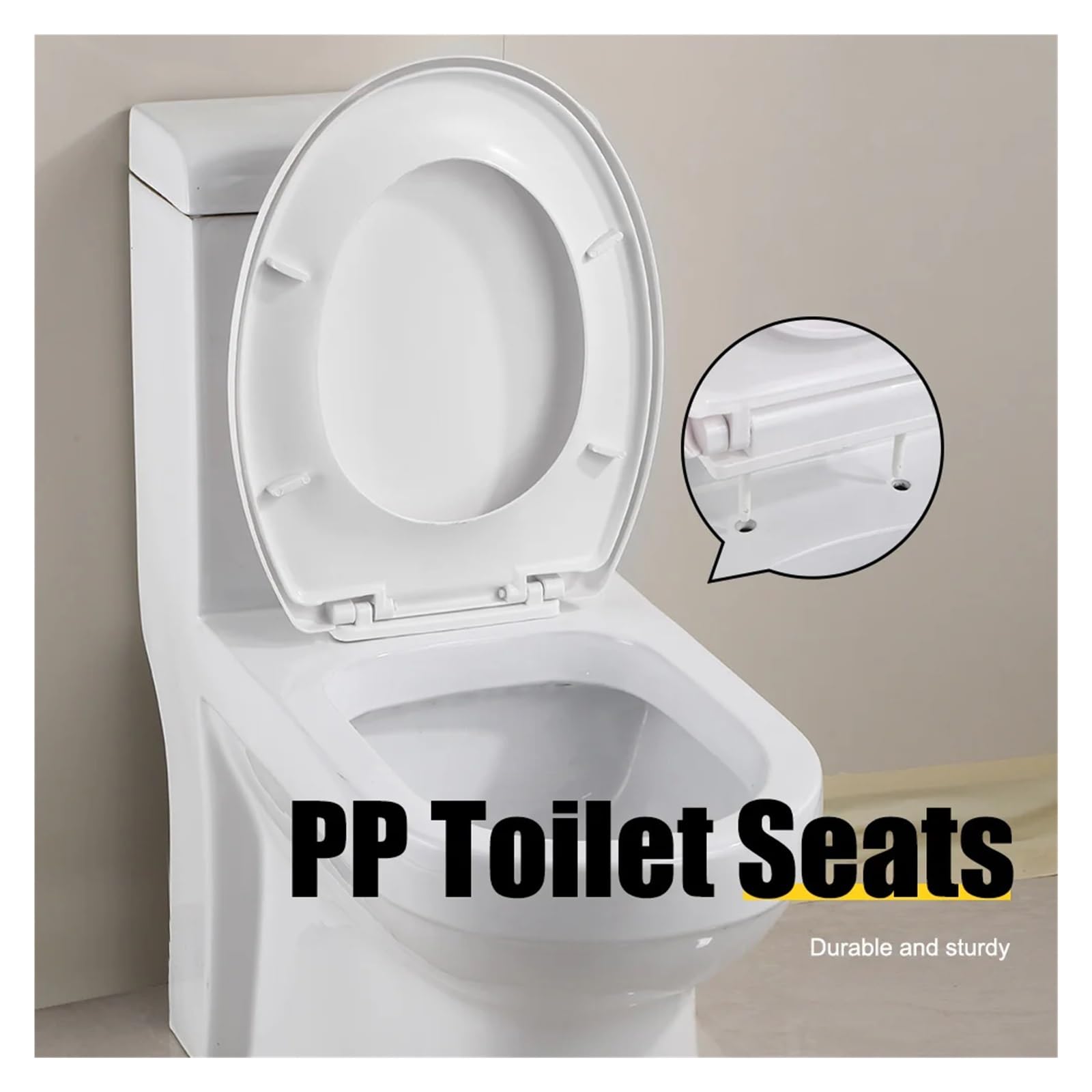 Asiento de inodoro, Thickened Soft Close V-Shaped Toilet Seat
