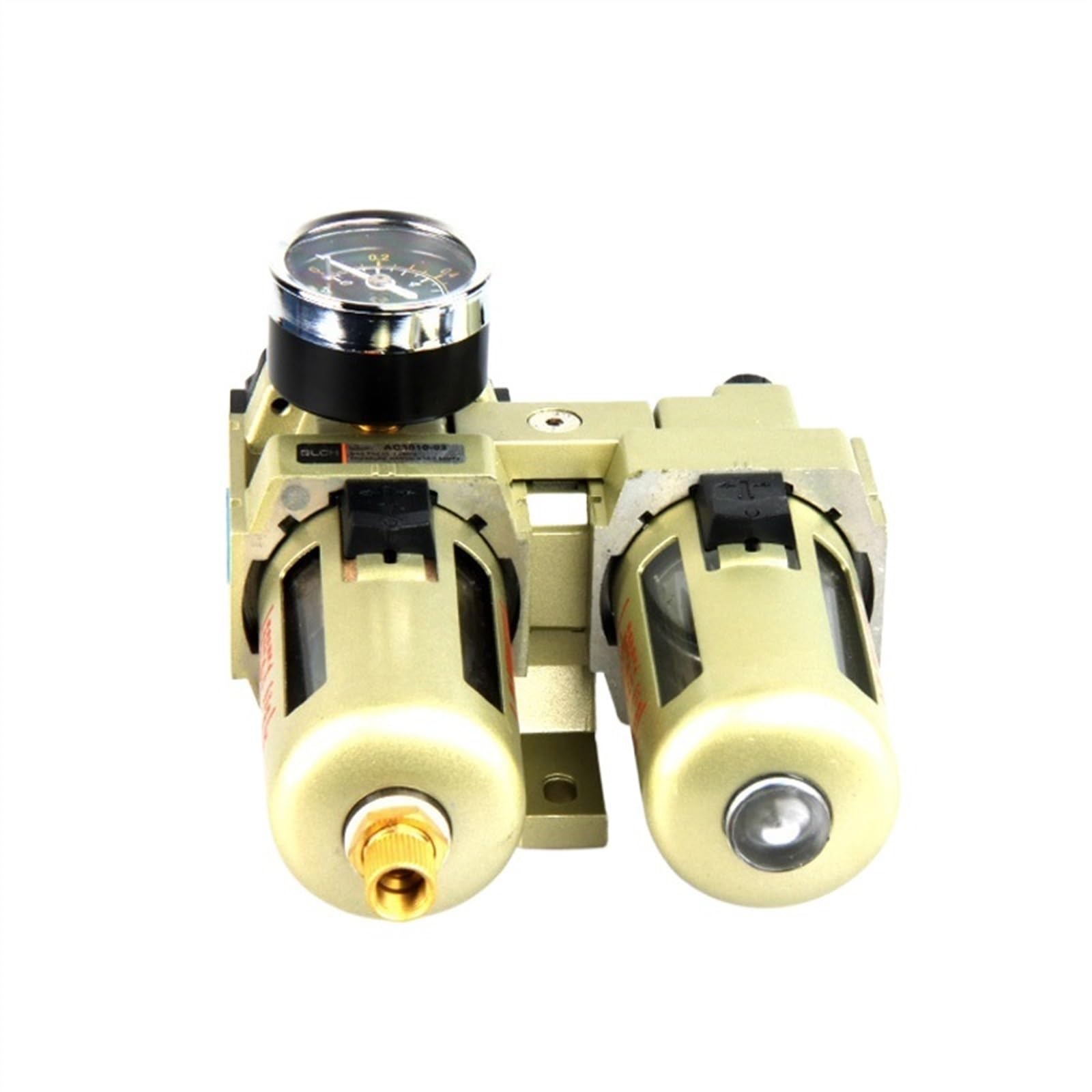 AC3010-02 1/4 "PT filtro de aire de compresión procesador de fuente de gas neumático AC4010 1/2" separador de agua y aceite de dos juntas(AC5010-10,Automatic drain)