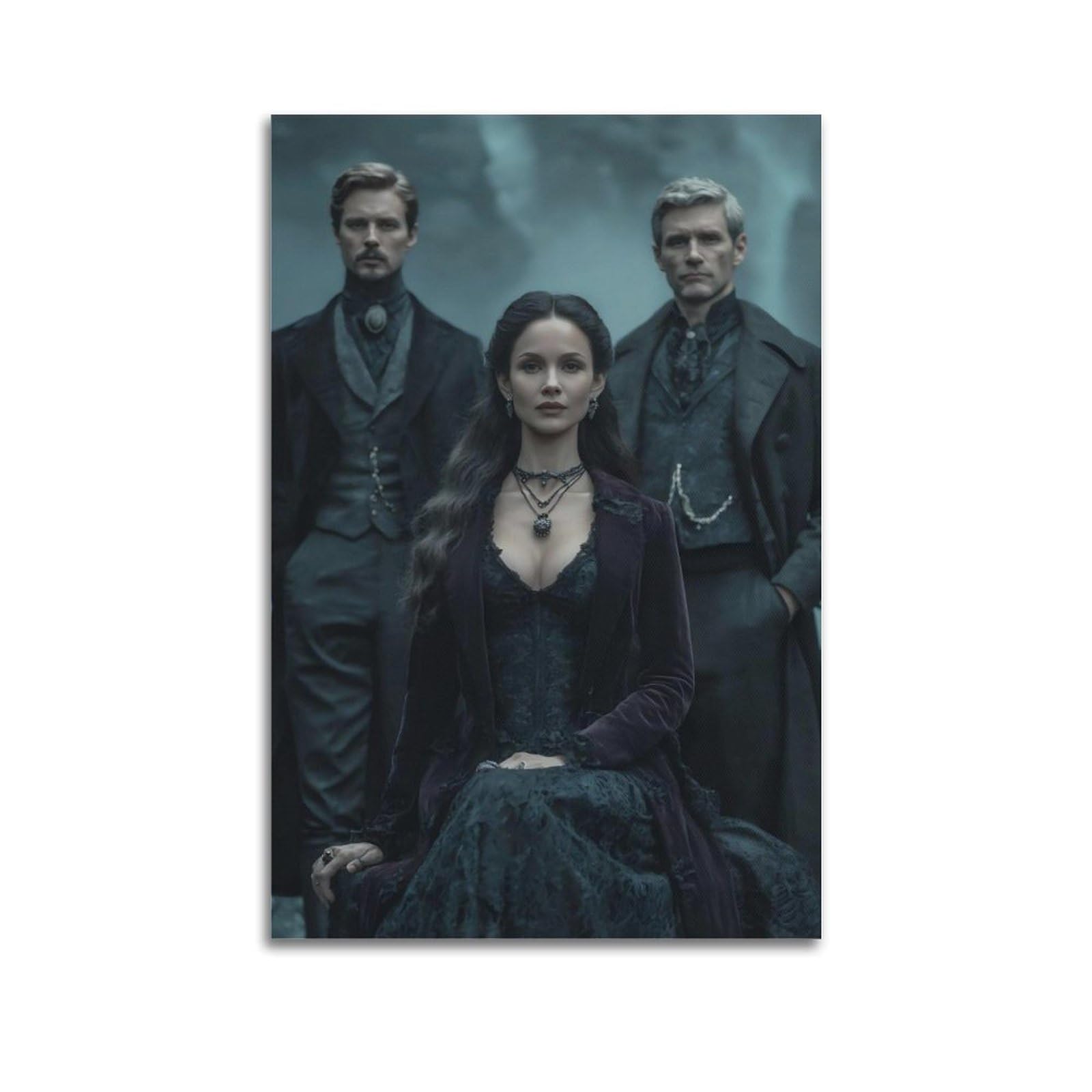 Juwrhrhhrh Unframe-Style Vampire (2) Poster Canvas Aesthetic Wall Art Painting Decor For Living Room Bed Room 20X30inch(50X75cm)