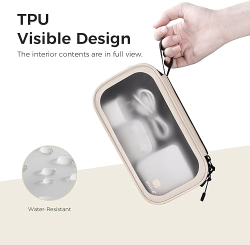 Miniatura 3 de pack all Organizador electrónico transparente, bolsa organizadora de cables de TPU, organizador de viaje de cable compacto para cables, cargadores,