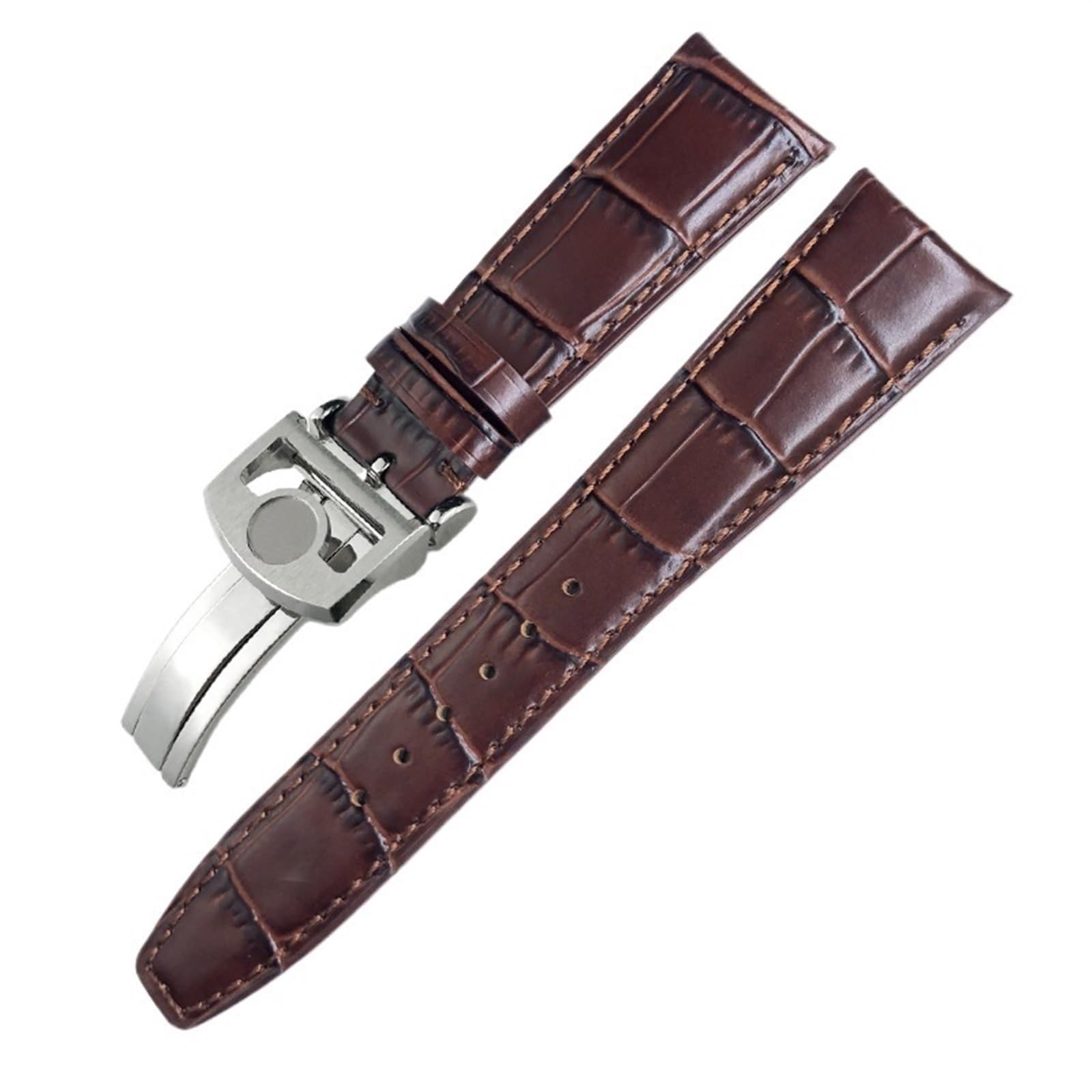 XMKT Klasyczny skórzany pasek do zegarka, tekstura, aligator, 20 mm, 21 mm, 22 mm, pasuje do IWC IW500107 IW371604 IW500710, portugalski pasek