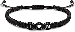 Initial Bracelets for Women Men's Bracelets Gifts for Girlfriend Boyfriend Letter Bracelets I Love You Gifts for Her Him Best Friend Birthday Gift Christmas Jewelry