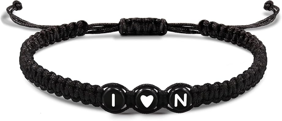 Initial Bracelets for Women Men's Bracelets Gifts for Girlfriend Boyfriend Letter Bracelets I Love You Gifts for Her Him Best Friend Birthday Gift Christmas Jewelry
