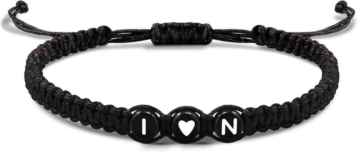 Initial Bracelets for Women Men's Bracelets Gifts for Girlfriend Boyfriend Letter Bracelets I Love You Gifts for Her Him Best Friend Birthday Gift Christmas Jewelry