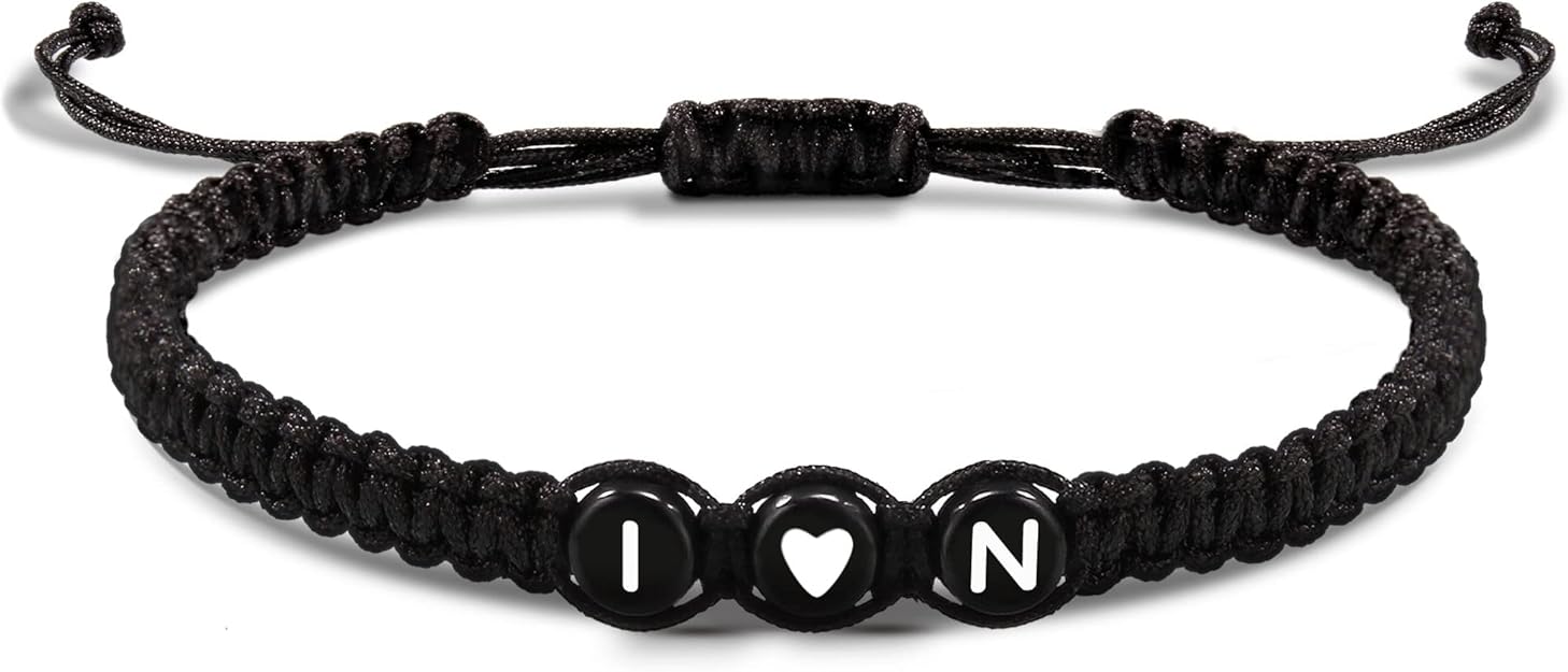 Initial Bracelets for Women Men's Bracelets Gifts for Girlfriend Boyfriend Letter Bracelets I Love You Gifts for Her Him Best Friend Birthday Gift Christmas Jewelry