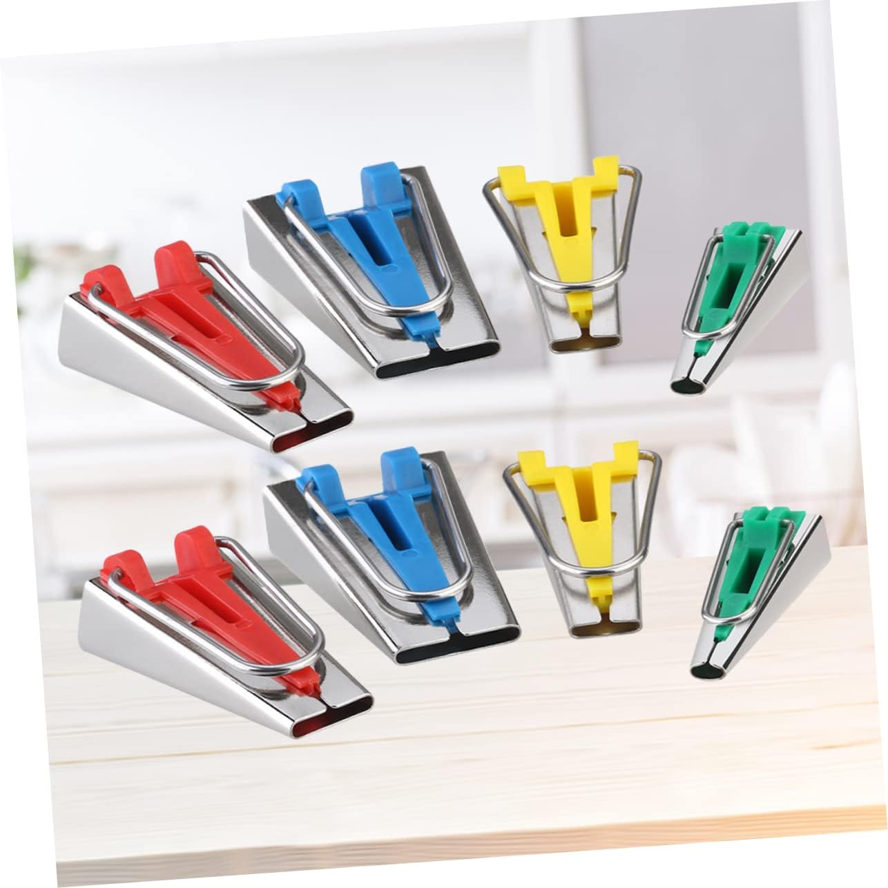 PLAFOPE 8pcs Bias Tape Maker Set for Sewing Quilting DIY Fabric Binding Tool for Creating Custom Bias Tapes Durable Material for Long-Term Use