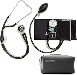 Aparelho De Pressao Esfigmomanometro Estetoscopio Pa Med (Preto)