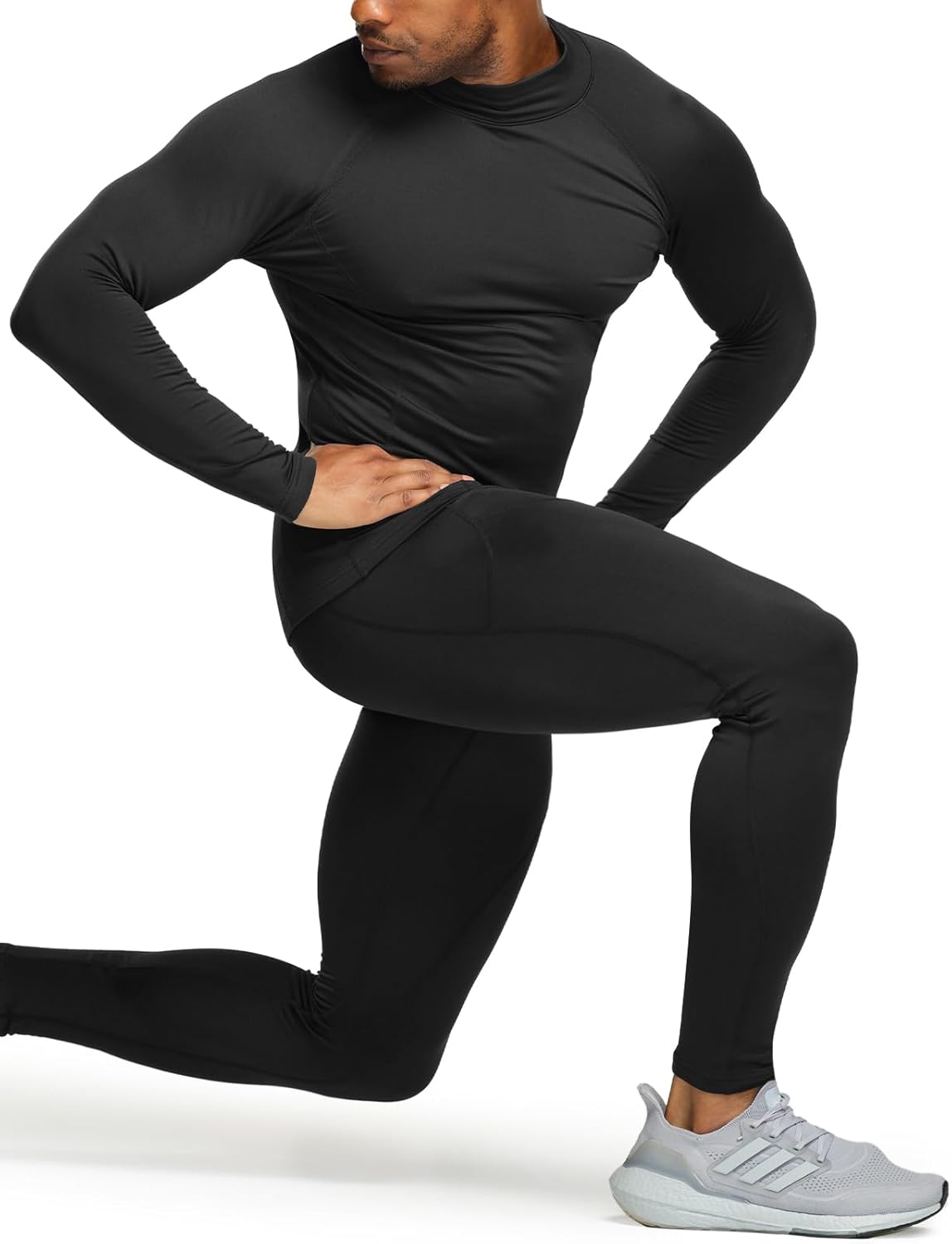 TSLA Men's Thermal Long Sleeve Compression Shirts, Mock/Turtleneck Winter Sports Running Base Layer Top - Image 7