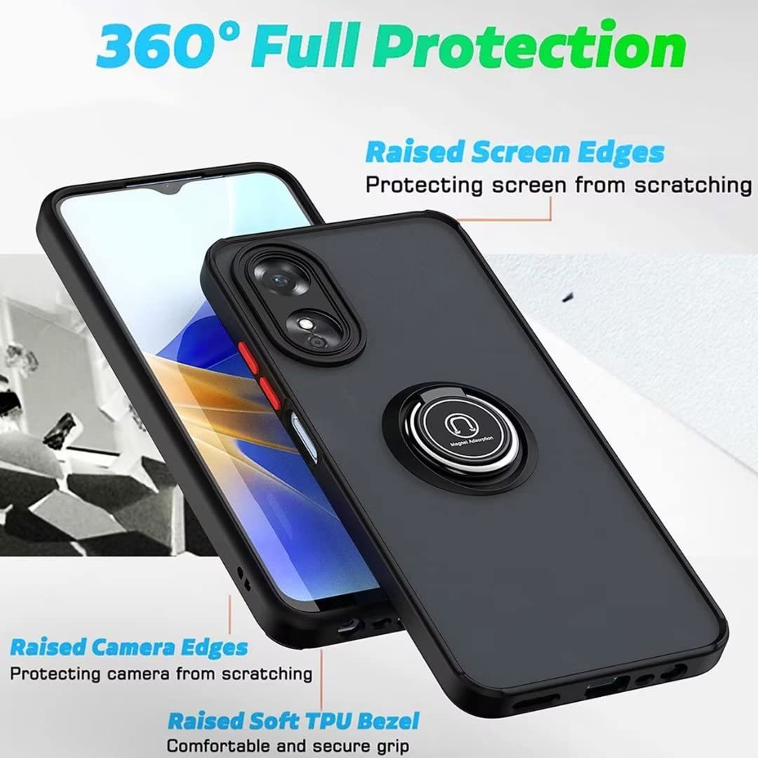 Per Oppo A58 / A78 5G Custodia Sottile Anello Supporto Antiurto Cover Cellulare