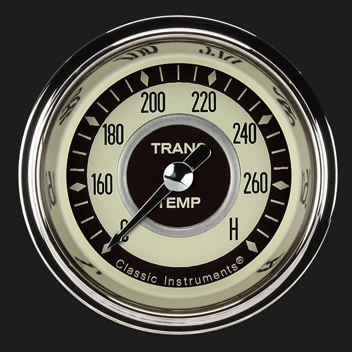 Classic Instruments NT127SHC Nostalgia 2-1/8"" Transmission Temperature Gauge Full Sweep