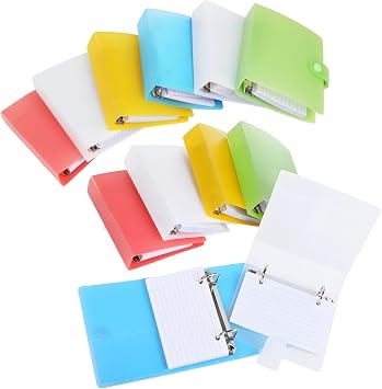 3x5 Inch Index Card Binder with Dividers Set of 12-2 Rings Card Binder Organizer Notebook with 60 Pages Sheets for Office Home Elementary School Classroom 12pcs