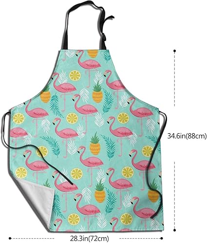 Miniatura 4 de Delantal ajustable extra largo lazos divertidos resistentes a gotas de agua delantales de cocina para cocinar parrilla hornear unisex