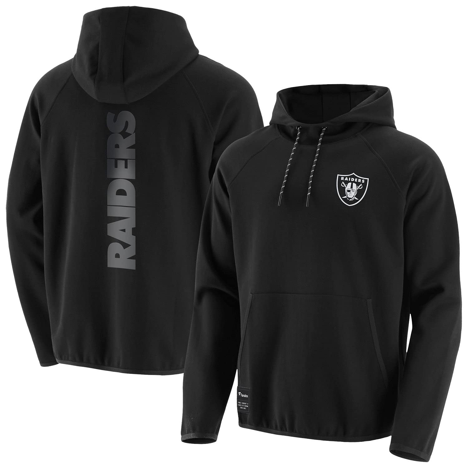 Fanatics Las Vegas Raiders NFL Interlock - Sudadera con capucha - Impresión vertical