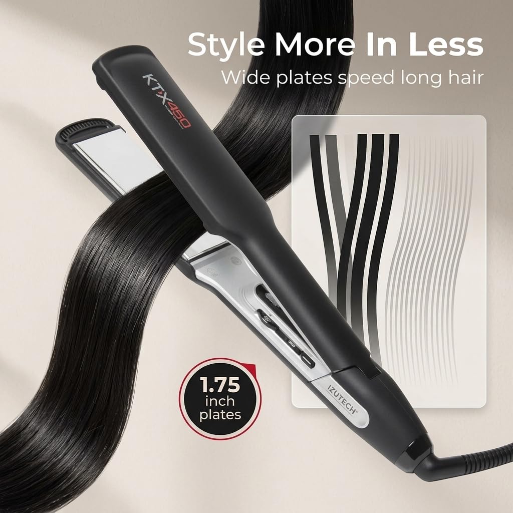 Amazon.com : IZUTECH KTX450 Titanium 1.75 Inch Flat Iron, Wide