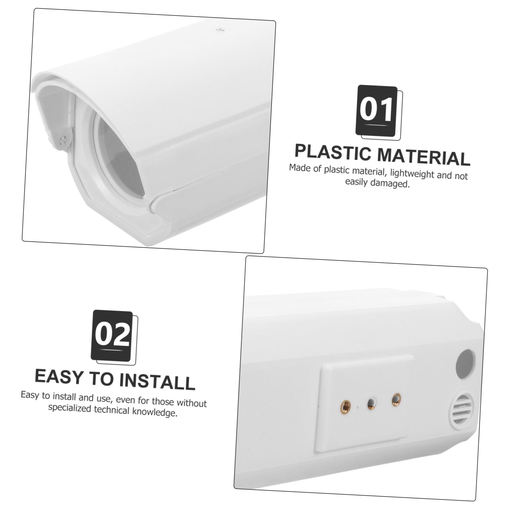 SEWACC Outdoor Kamera Schutzbox Wetterfeste Kamera Abdeckbox Staubdicht Schutzgehäuse für Überwachungskameras Einfache Montage Langlebiges Kunststoffmaterial Schutz vor Regen und