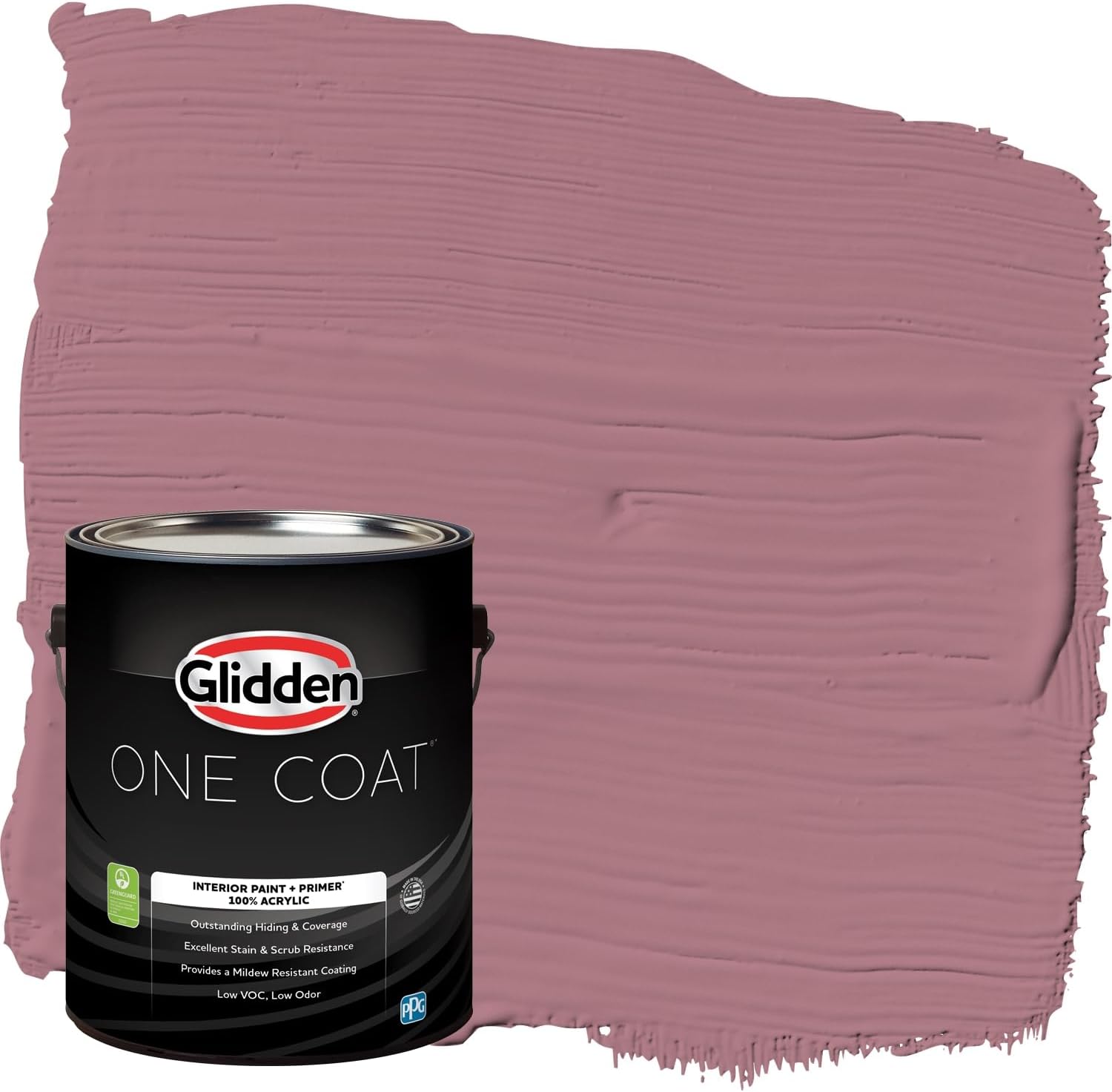 Glidden Interior Paint + Primer: Pink/Mauve Madness, One Coat, Eggshell, 1-Gallon