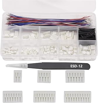 PENGLIN GH 1.25mm JST Connector Kit with 28AWG Crimped Cable, 2/3/4/5/6/7/8/9/10 Pin Housing Connector, 1.25mm Pin JST GH Adapter for 3D Printer, Flight Controller