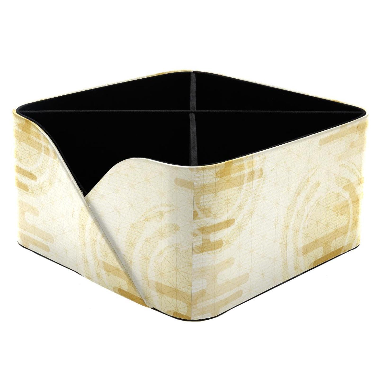 KengjuTesu Cloud Japanese Paper Desktop Organizer Pen Holder, Rectangular Pencil Cup for Office, Study and Makeup Stations