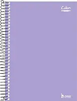 Caderno 10 matérias 200 folhas Lilás Linha Colors Tamoio