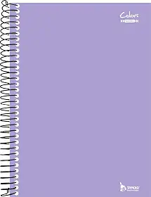 Caderno 10 matérias 200 folhas Lilás Linha Colors Tamoio