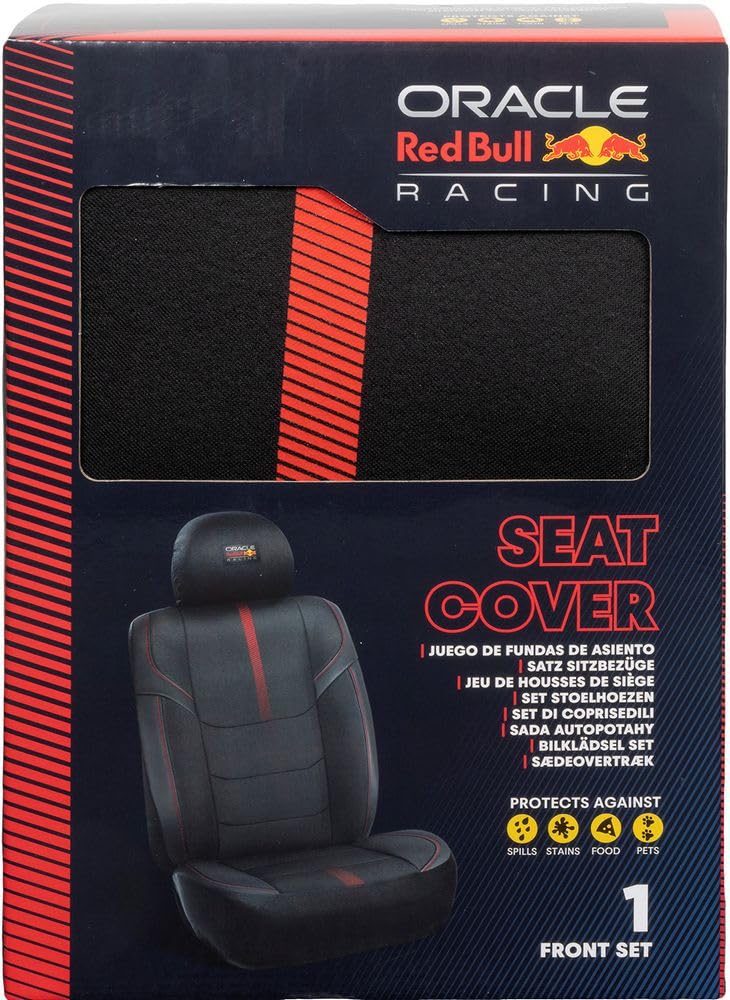 RED BULL Racing Powerbar II Lot De 3 Housses De Siège Auto Noir/Rouge