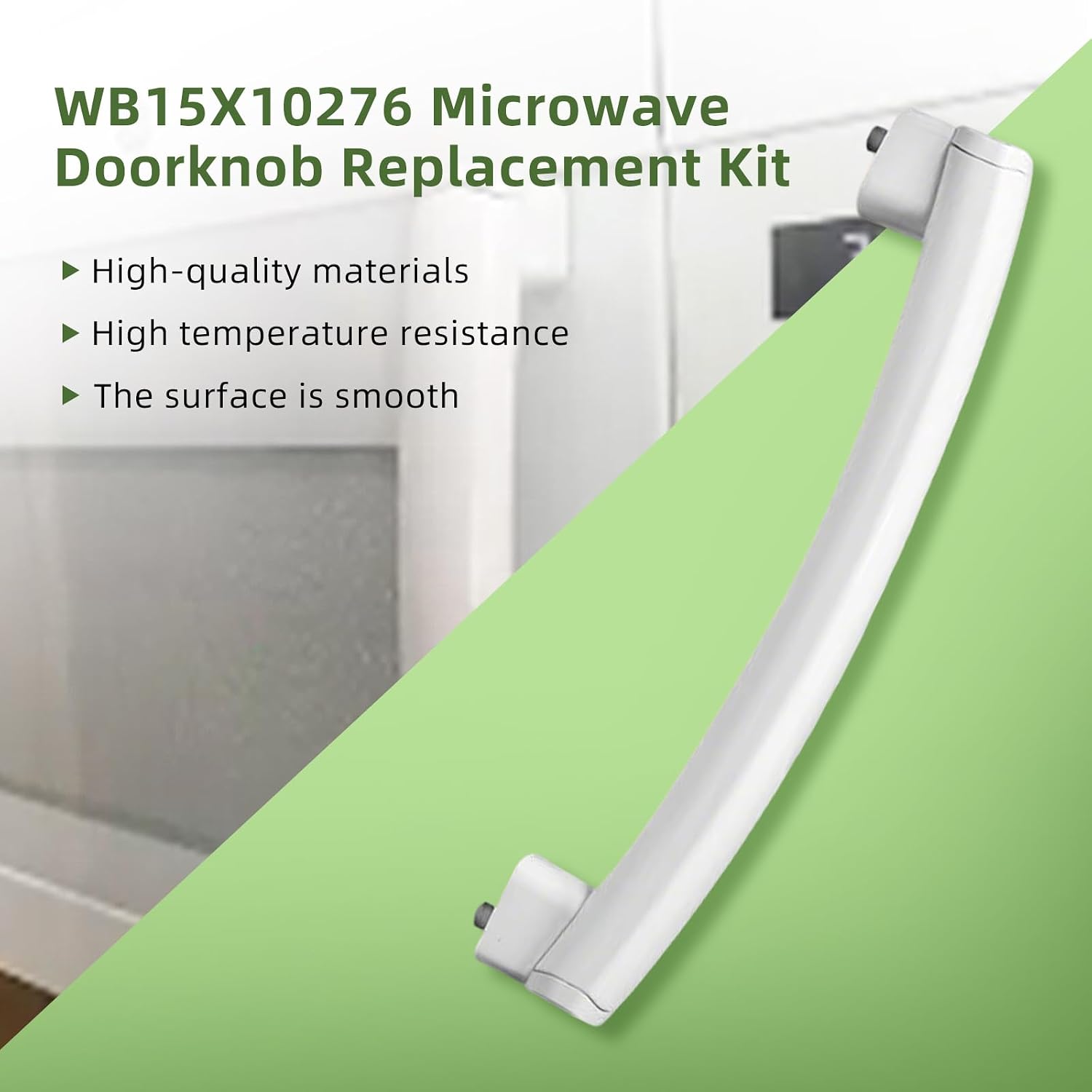 WB15X10276 Microwave Door Handle WB06X10943 Handle Support Compatible with GE Replace AP5790515 PS8754173 EAP8754173