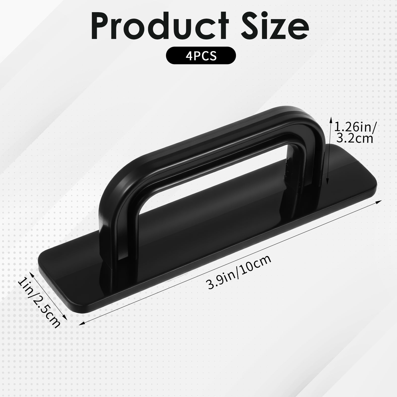 4-Pack Non Magnetic Latch Clamp Pull Silver Adhesive Glass Cabinet Handles No Drill Pull Handles For 5 6mm Glass Doors Heavy Duty Sticky Back Handles For Kitchen Wardrobe Display Cabinets