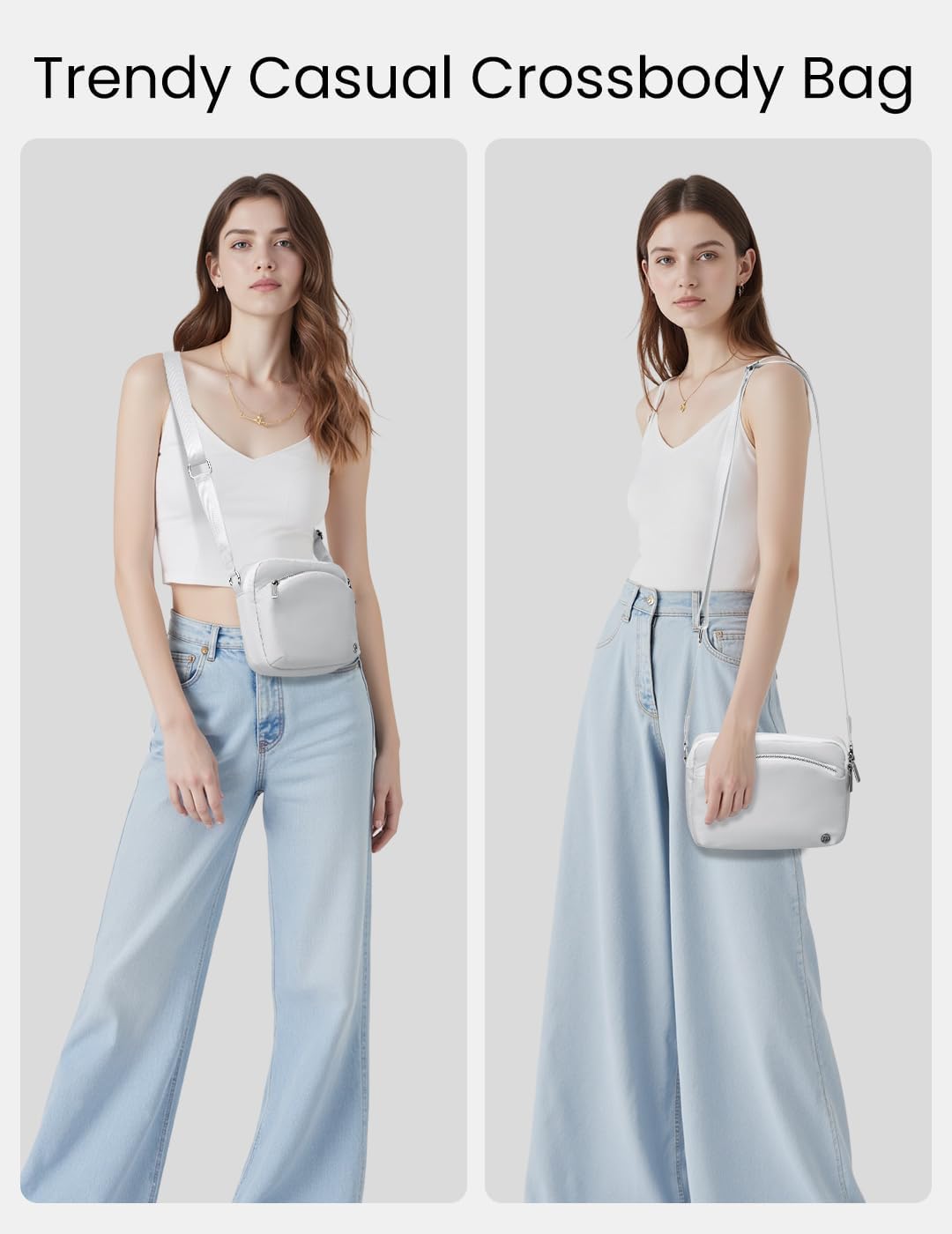 MEXS Everywhere Crossbody Bag 2L Metal Hardware, Casual Crossbody Bags for Women Travel Purse Shoulder Handbags Wallet - Image 3