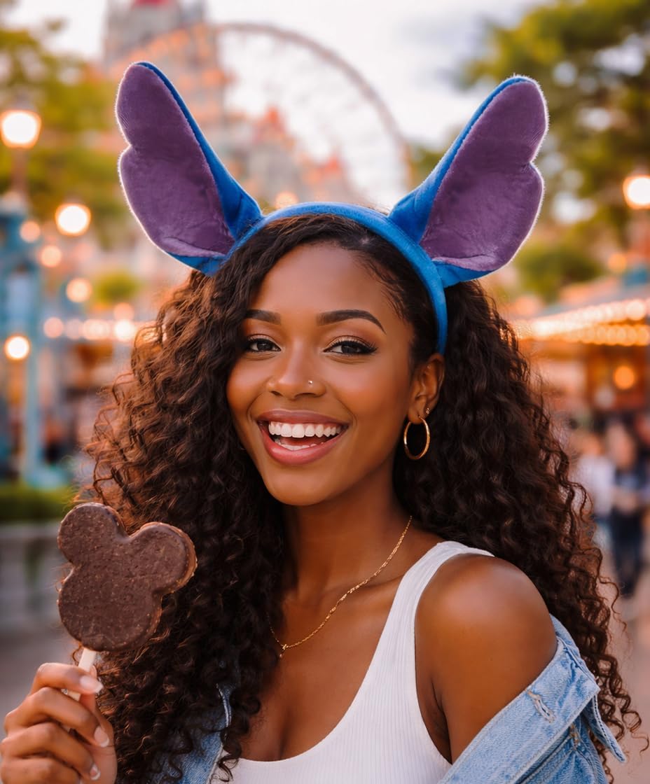 Blue Ears Headband, Birthday Party Costume and Hair Accessories for Adult - Image 6