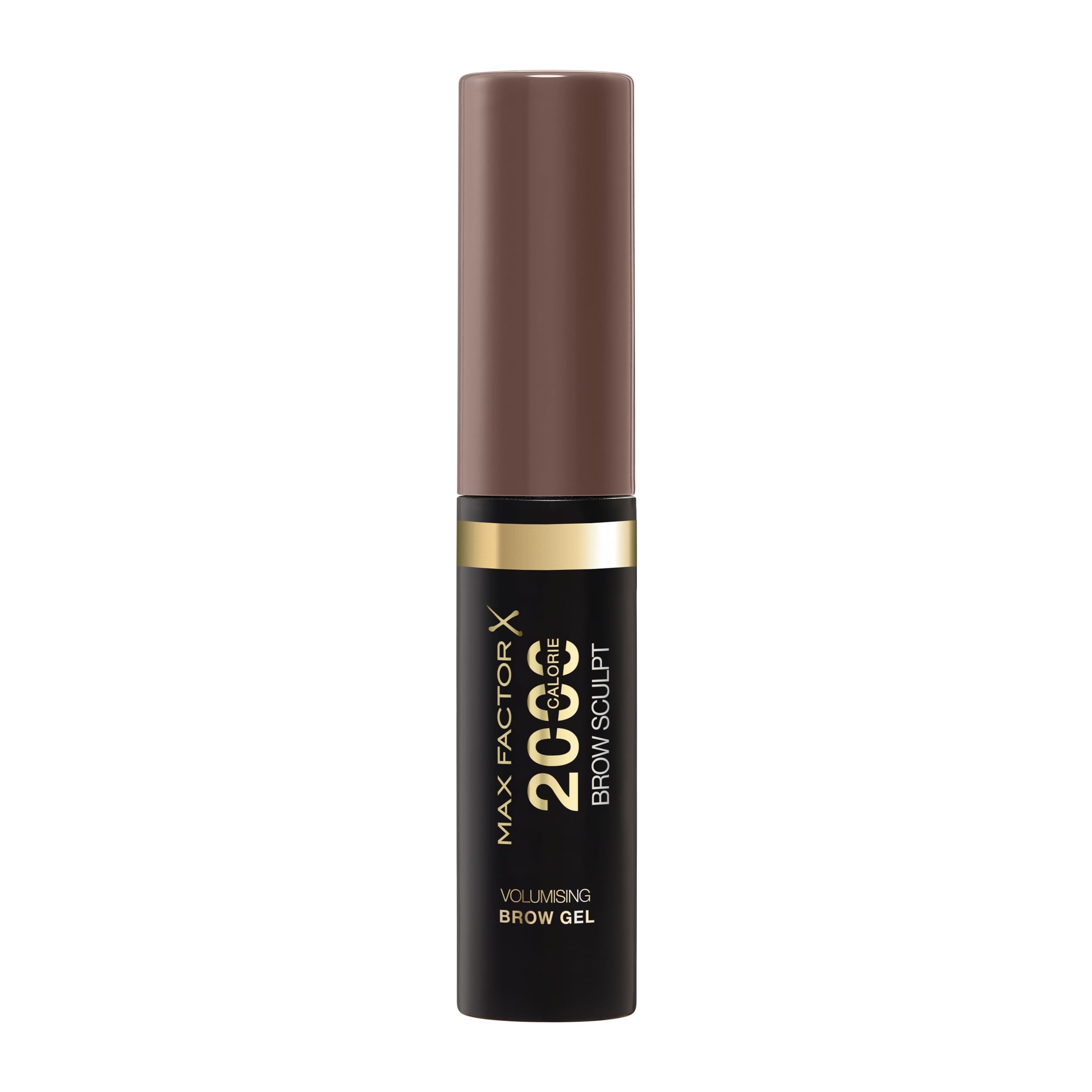 Max Factor 2000 Calorie Gel per sopracciglia, a lunga tenuta, sopracciglia più folte e voluminose, waterproof, non sbava, modella e accentua, 5 tonalità, 002 Soft Brown, 4,​5 ml