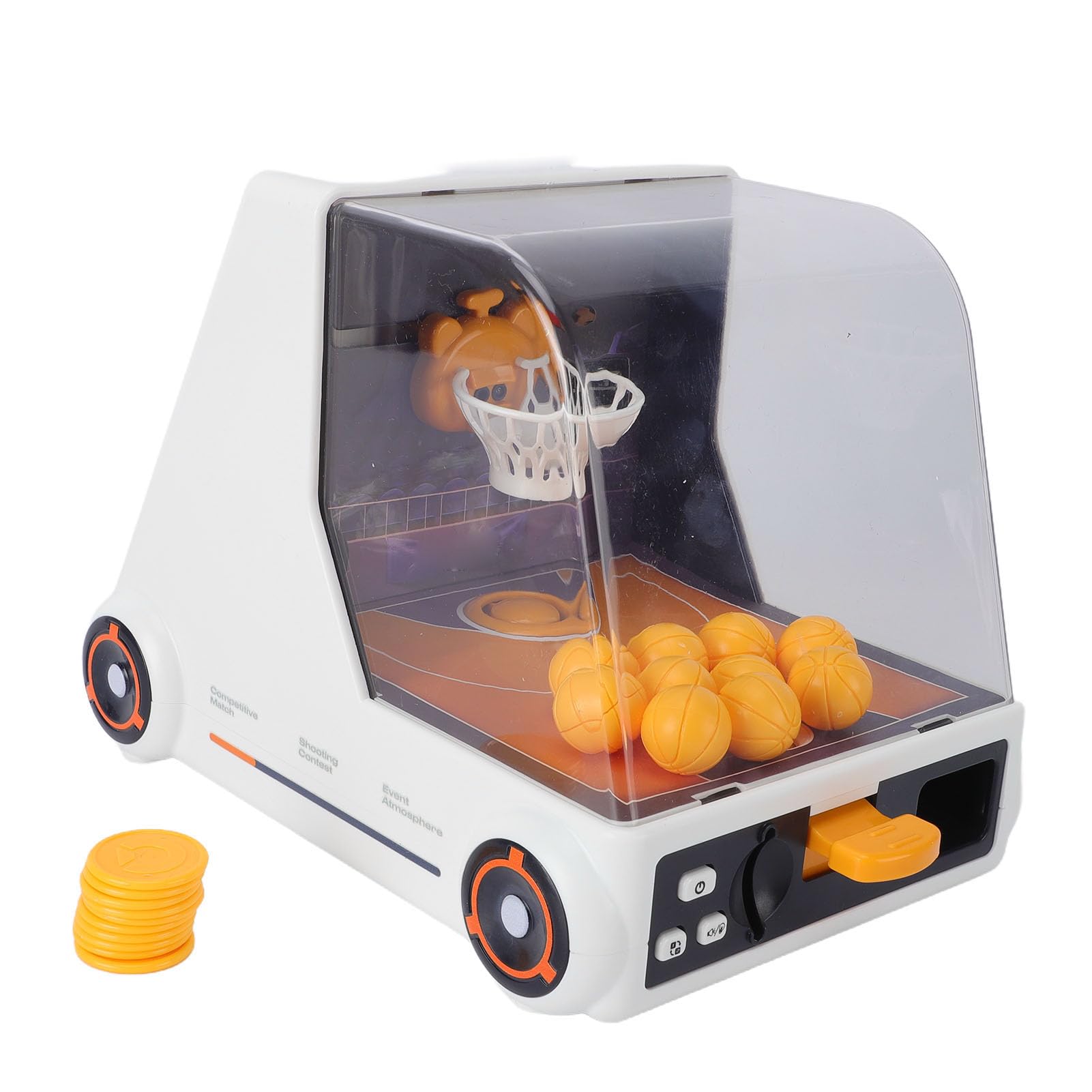 SIXRUN Juego de Baloncesto de Mesa con Anotación Automática y Aro Móvil
