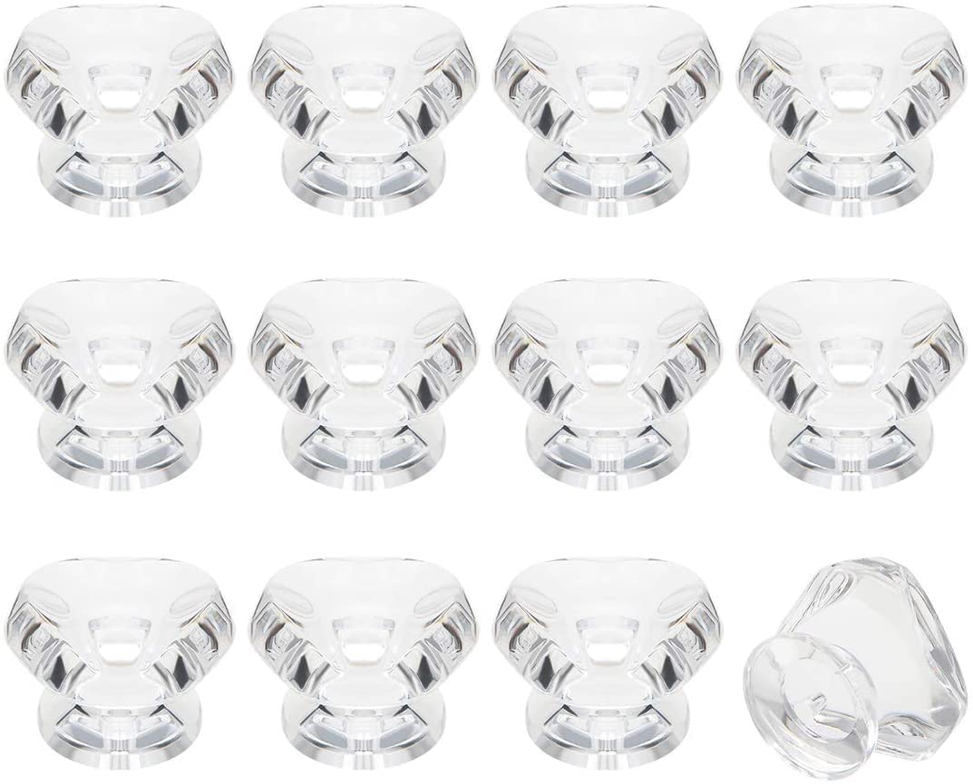 EuisdanAA Pull Knobs Cabinet Drawer Dresser Cupboard Knobs Acrylic Triangle Shape 19mm 12Pcs(Tirador de perillas de armario cajón tocador perillas de armario acrílico forma de triángulo 19 mm 12 piez