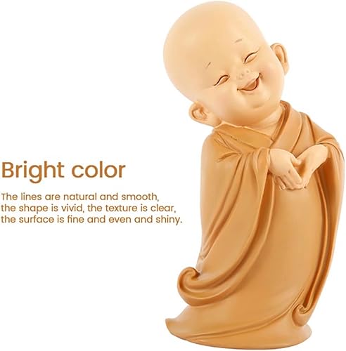 Miniatura 6 de Escultura de monje lindo de resina tallada a mano estatua de Buda accesorios de decoración del hogar estatua de regalo pequeña escultura de Buda