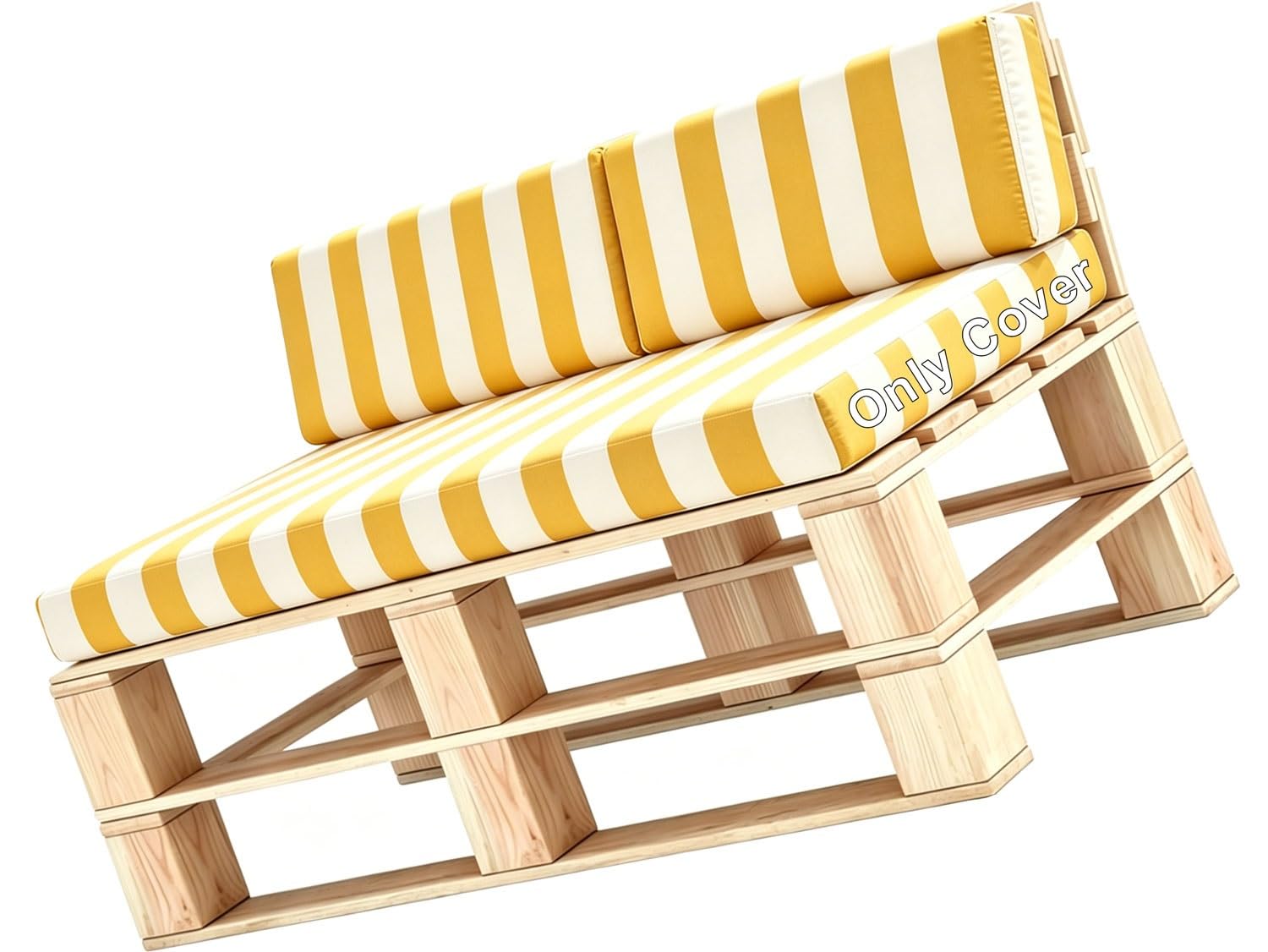 Générique Housse Palette Imperméable 120x60/120x80/60x40/120x40cm,Housse Coussin Extérieur Zip Fond Antidérapant Revêtement Canapé Jardin, Protection Coussin Palette(M2,Seat：60x120x10cm)