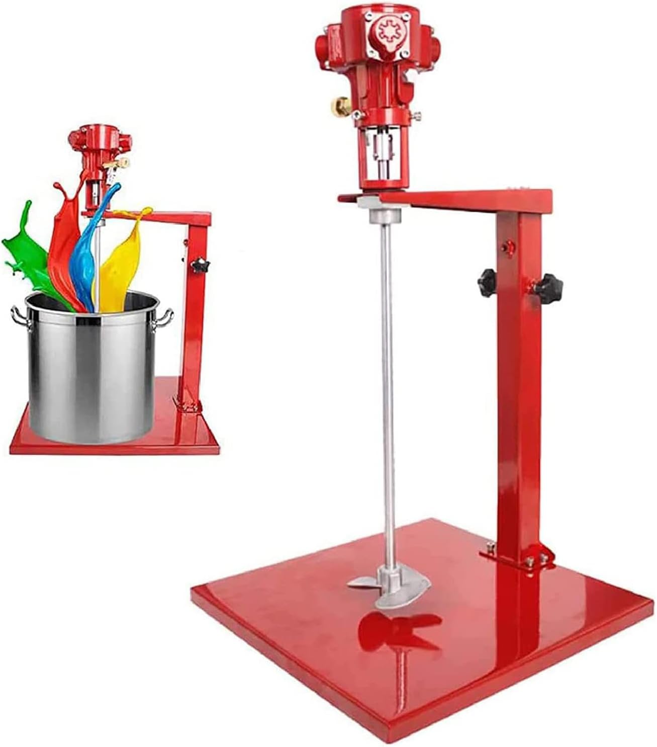 Lifting Paint Stirring Machine, 5 Gal/20L Pneumatic Paint Mixer Stirrer, 2600r/min Stainless Steel Liquid Coating Agitator for Paint Dye Hydrosol Mixing