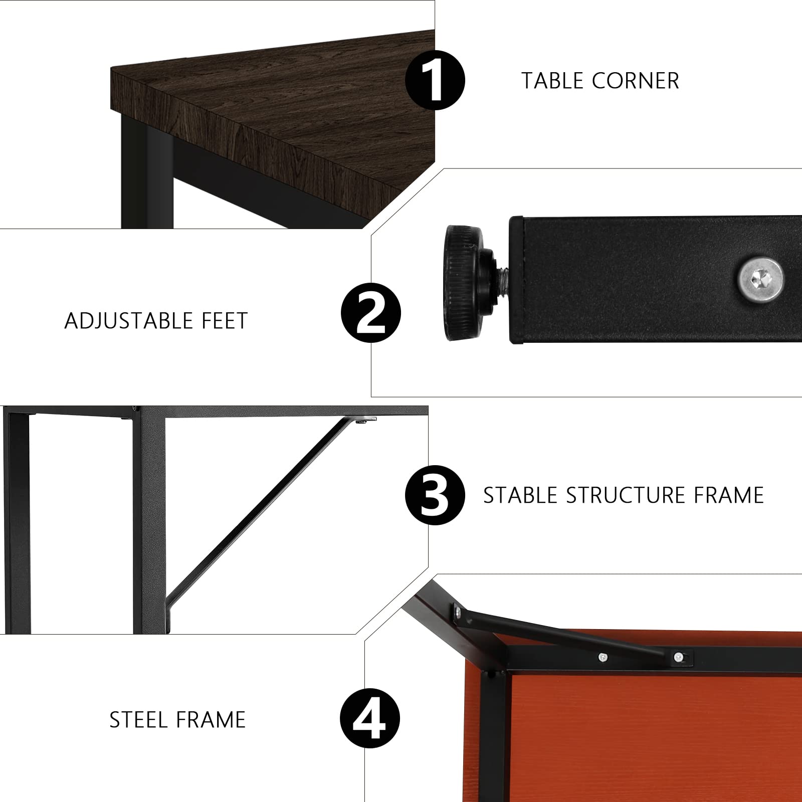Escritorio para juegos (100 x 55 cm), ordenador con soporte ergonómico para mesa de juego con portavasos, gancho para auriculares, cable Management, Gaming portamandos (estilo 9)