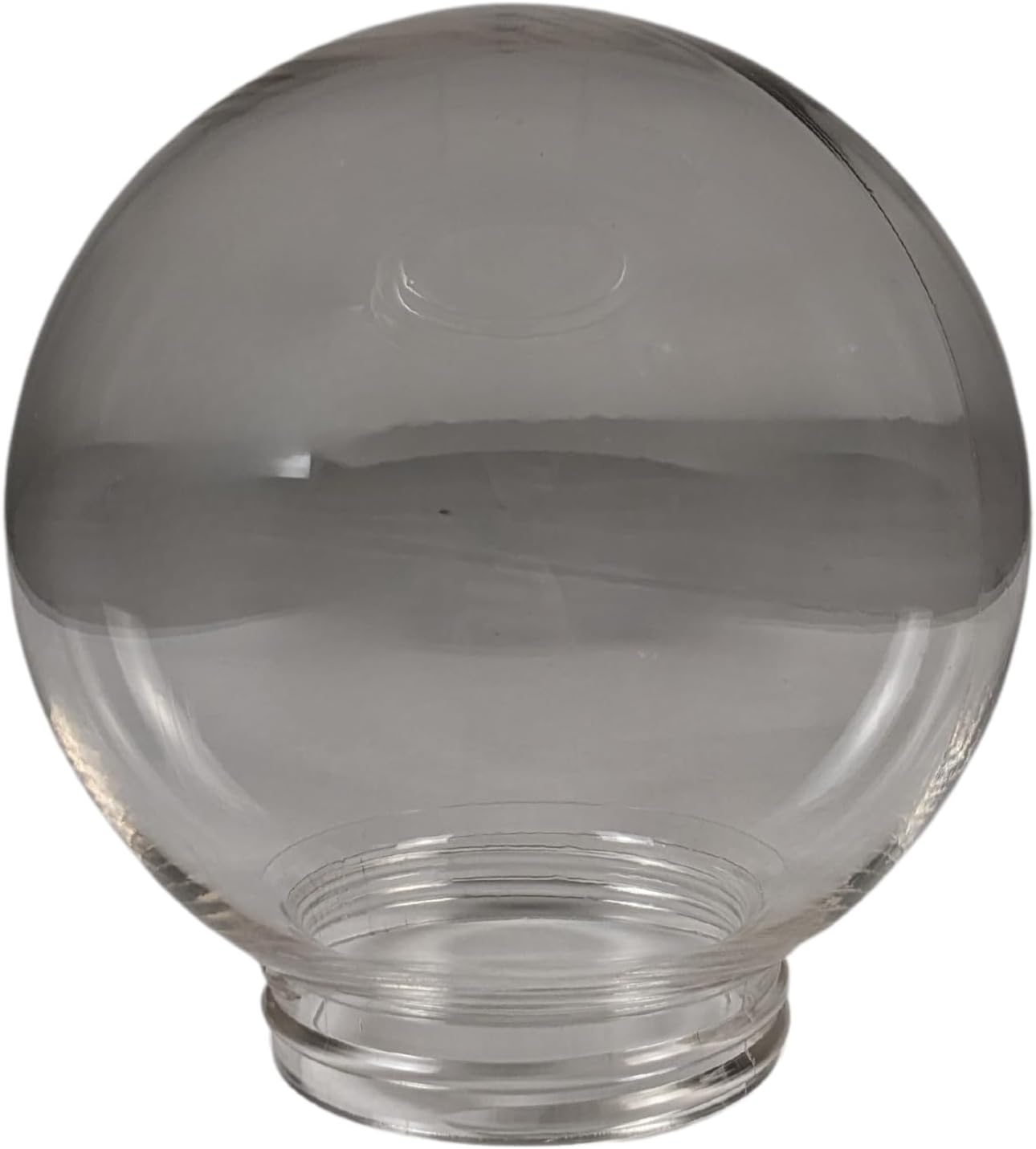 8" Clear Acrylic Lamp Post Globe | 4" Fitter Neck | Outdoor Lamp Post Globe Light Fixture Cover Replacement | Made in USA
