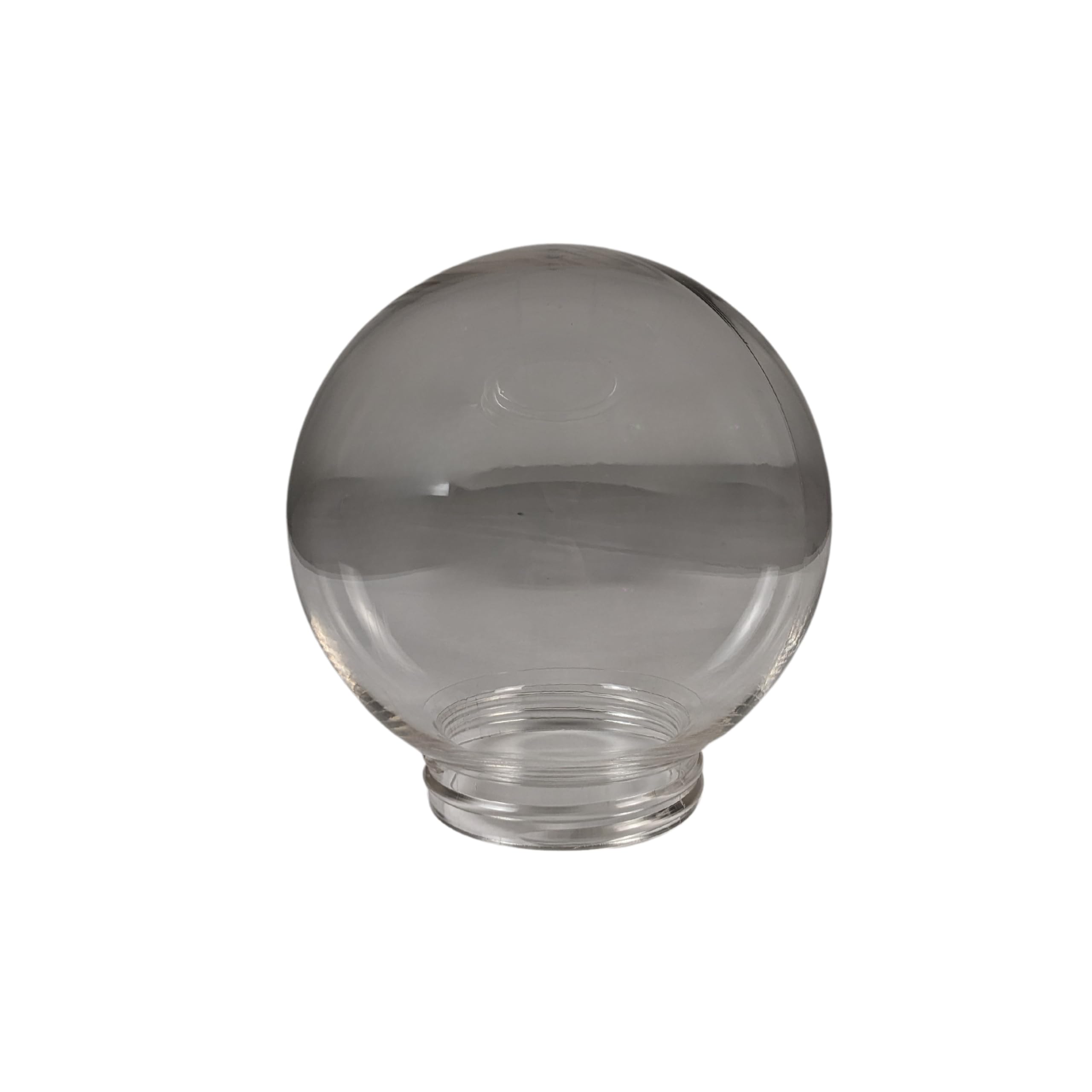 8 Inch Clear Acrylic Lamp Post Globe – 4 Inch Fitter Neck, UV-Resistant, Weatherproof, Opaque White Finish, Made In USA – Outdoor Light Fixture Cover Replacement