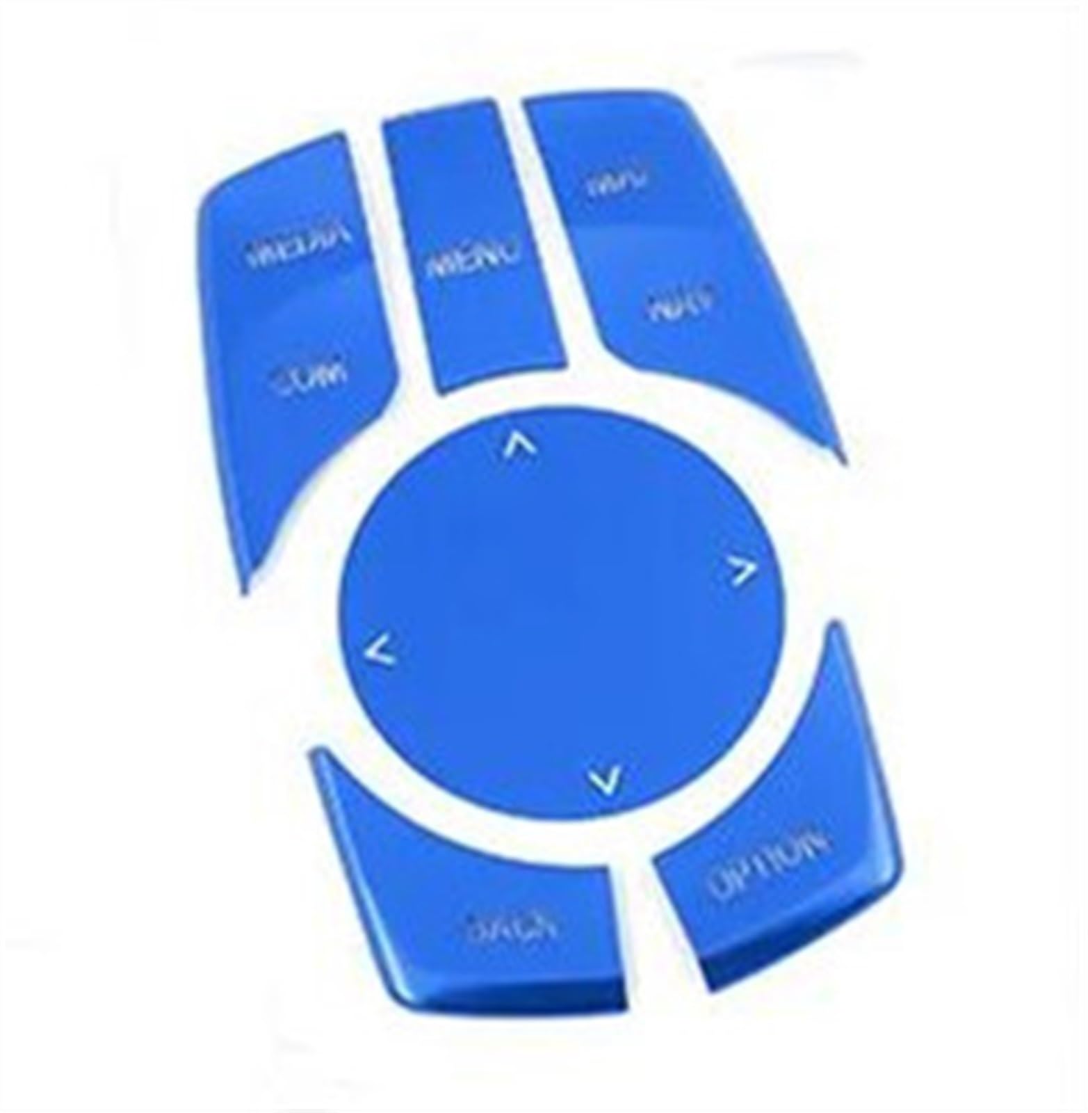 Qibbei Multimedia Blue Auto Interior Accessories Console Gearshift Multimedia Button Cover Decoration Sticker For 5 Series G30 G38 2018-2021 Stickers(Multimedia Blue)