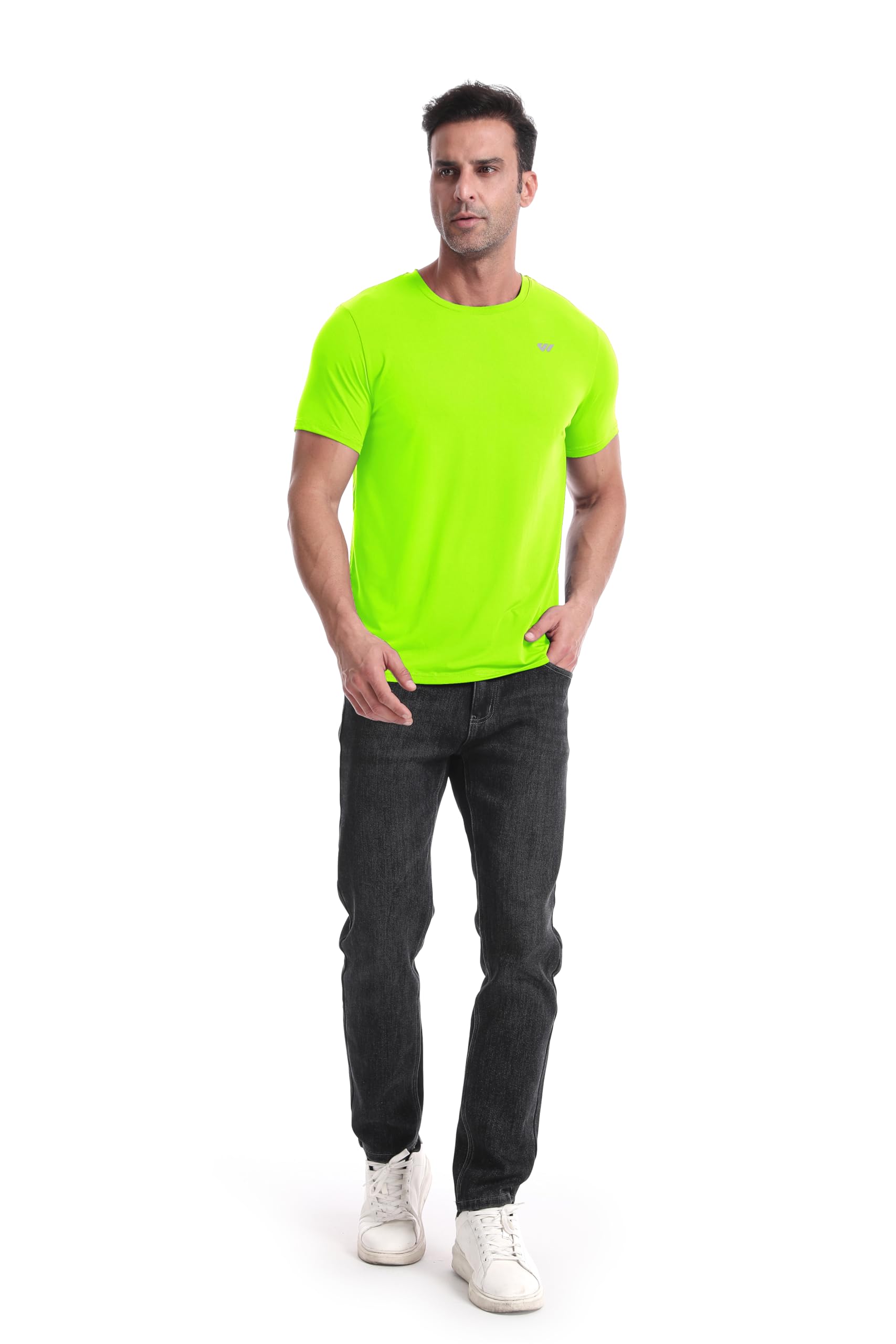 Paquete de 3-5 camisetas de entrenamiento para hombre, de secado rápido, para correr, manga corta, absorbe la humedad, cuello redondo, camiseta atlética, gimnasio, casual